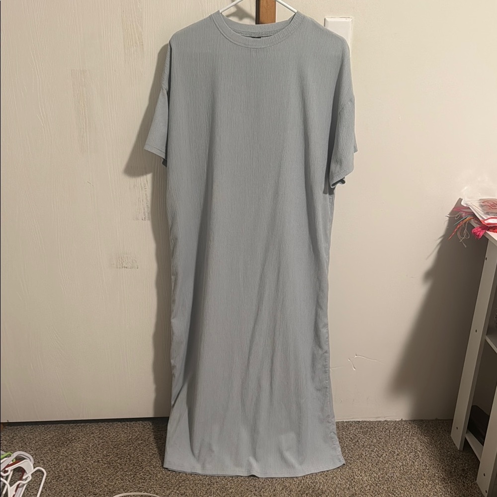 SHEIN Blue Gray Casual Dress